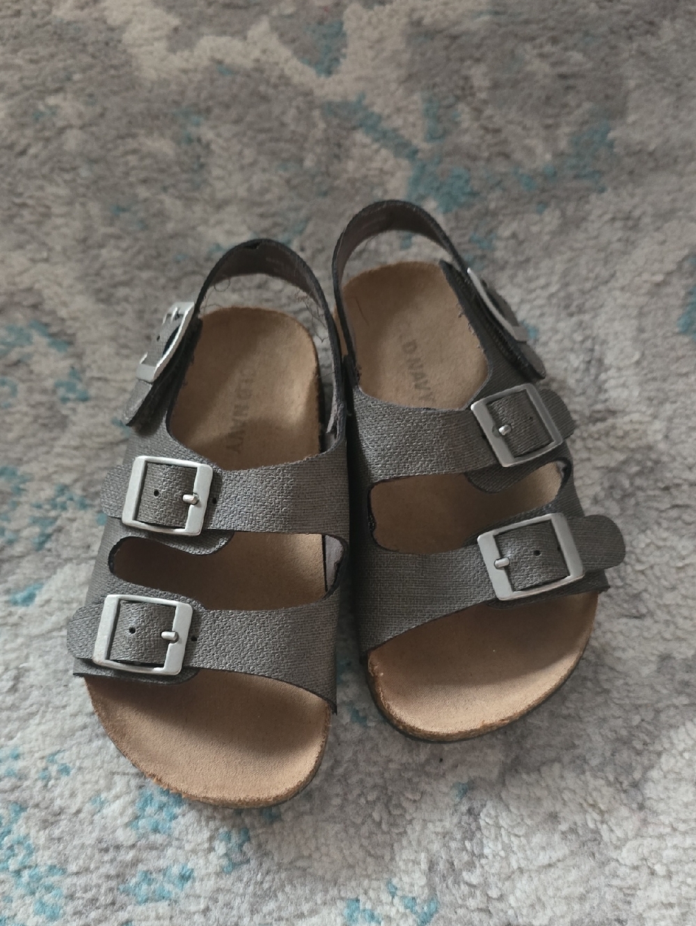 Old Navy Gray Triple-Buckle Kids Sandals
